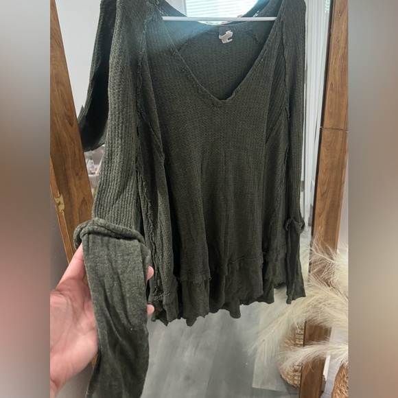 Free People Laguna Thermal Henley Long Sleeve - Picture 3 of 4